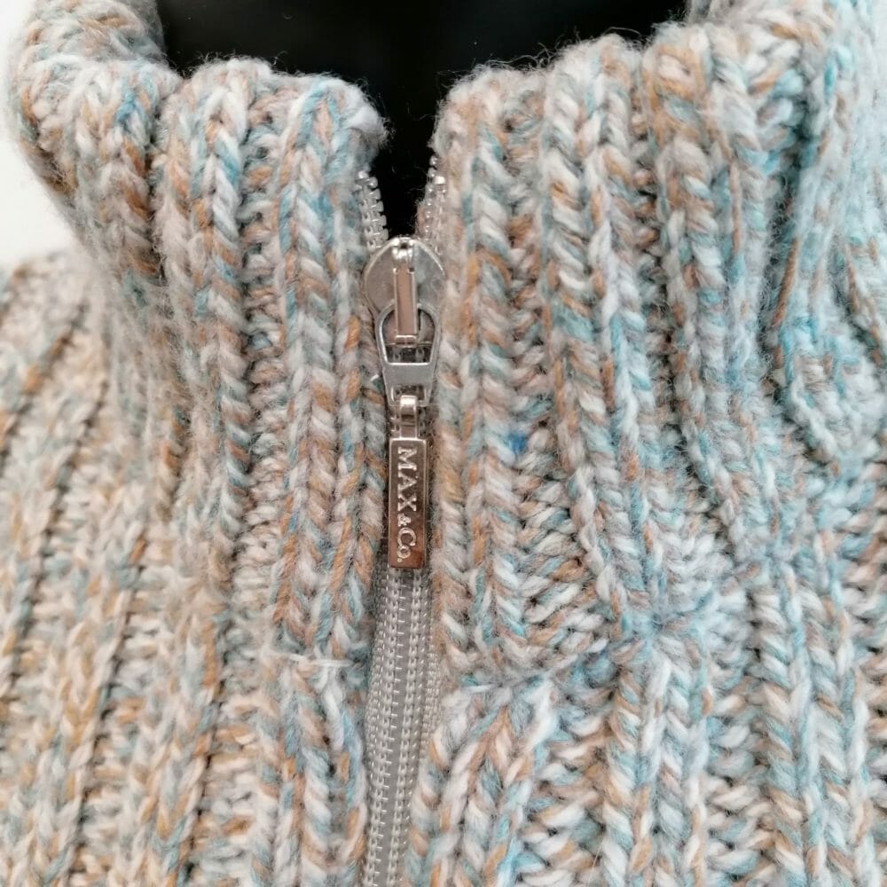 max&co cardigan con cerniera donna