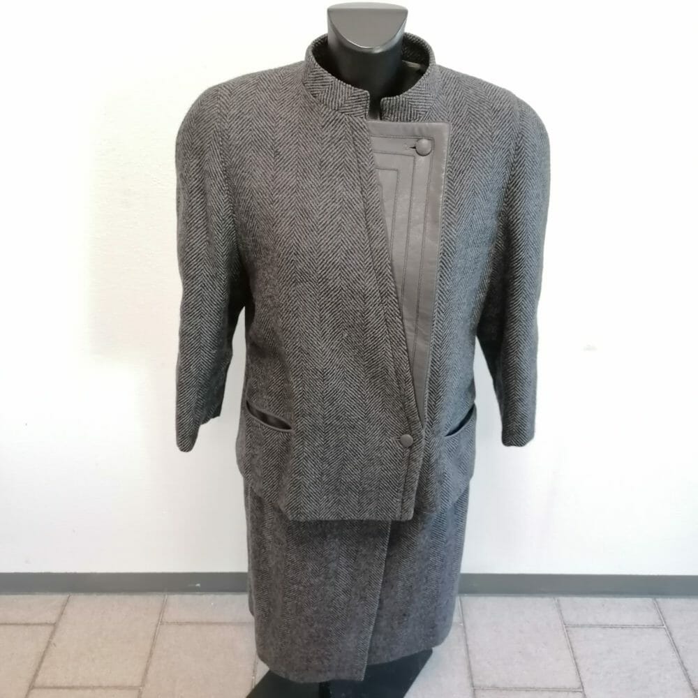 completo anni 80 lana gonna e giacca