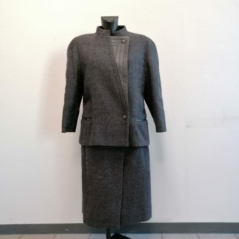 Anni 80, completo tailleur spigato - immagine 3