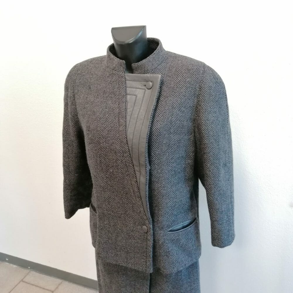 Anni 80, completo tailleur spigato - immagine 2