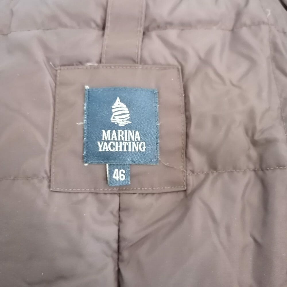 marina yachting piumino marrone