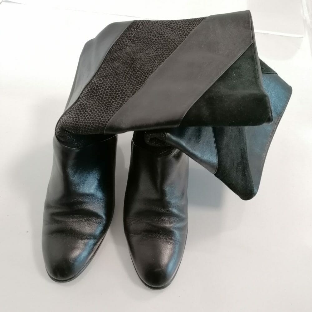 Stivali in pelle tacco 5 cm - immagine 3