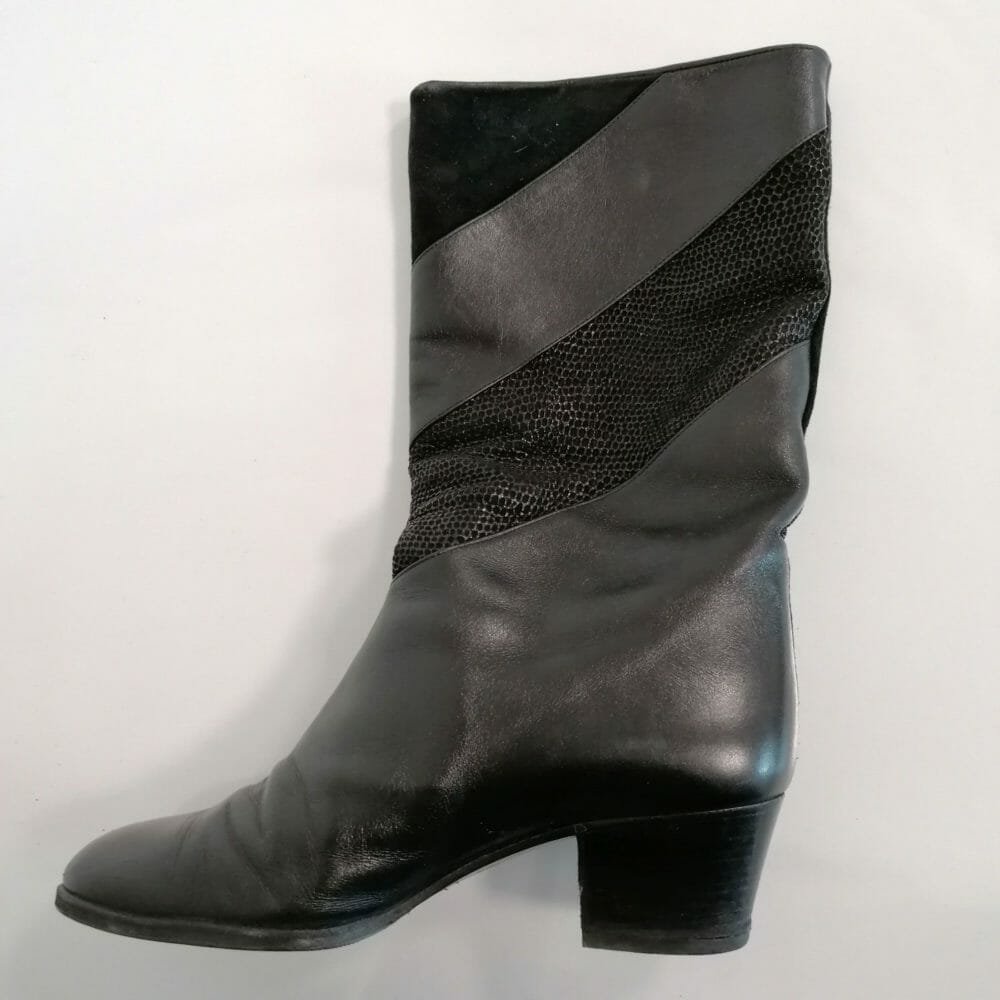 Stivali in pelle tacco 5 cm - immagine 5