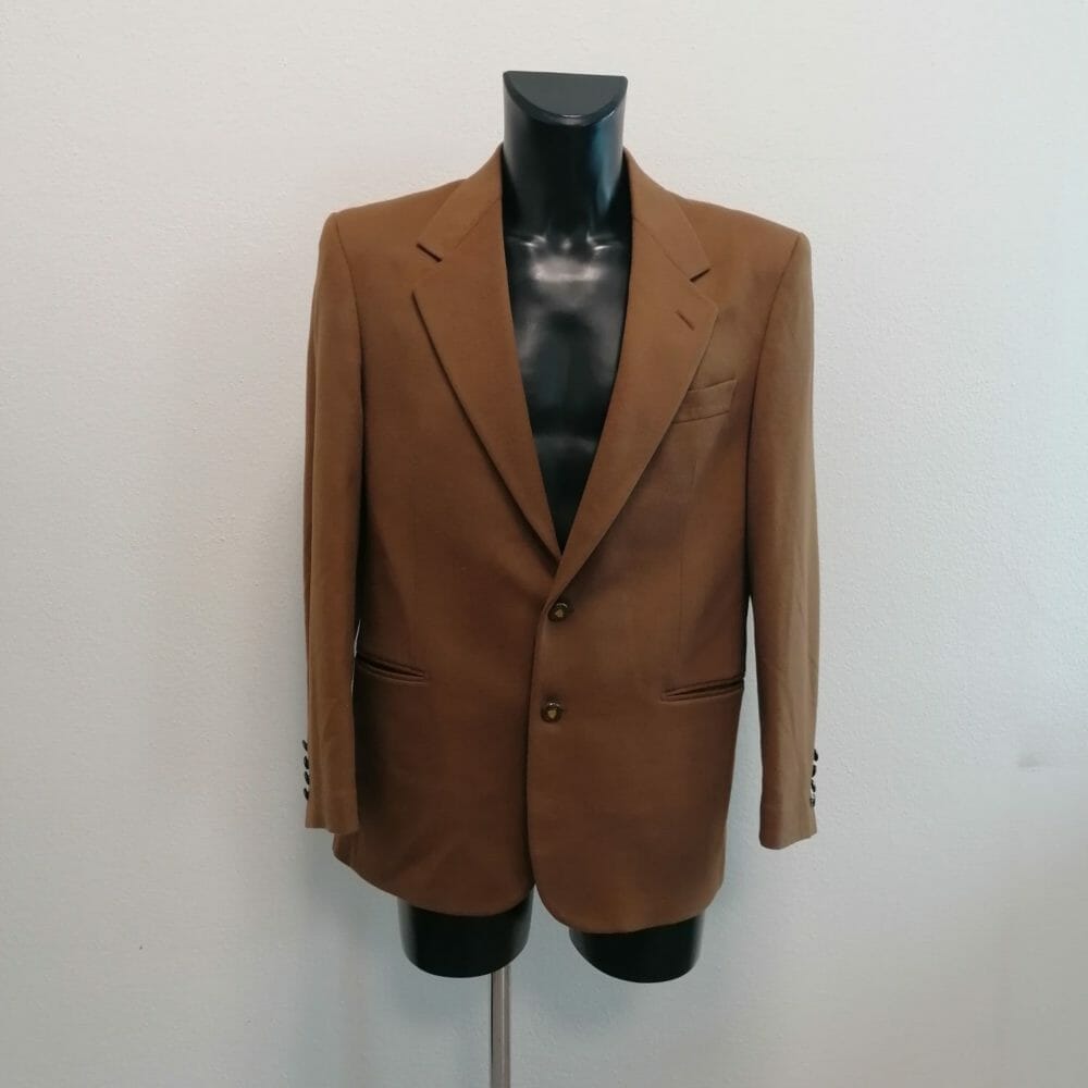 blazer uomo cammello lana merino