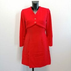 galtrucco abito rosso vintage maniche lunghe