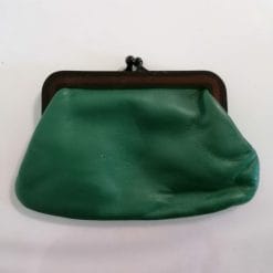 portamonete pochette vintage pelle e bachelite