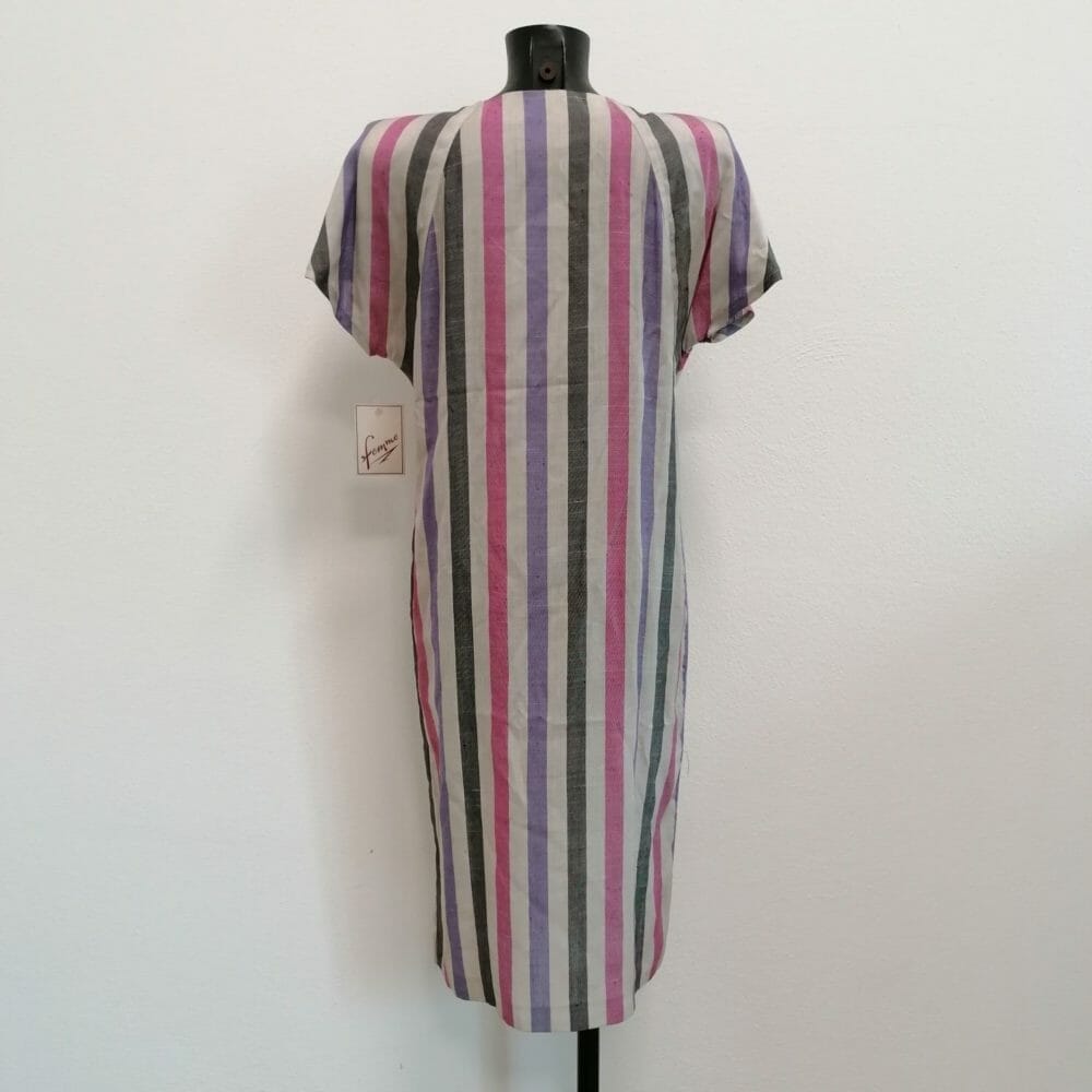 Abito a righe vintage dritto - immagine 3