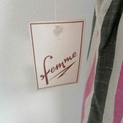 vestito lino a righe vintage