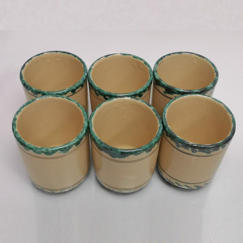 varsallona caltagirone brocca e bicchieri ceramica