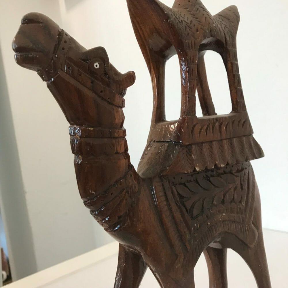 Figurine in legno, cammelli, artigianato anni 80 - immagine 12