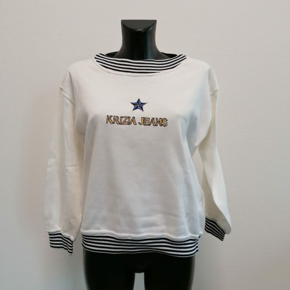 krizia jeans felpa bianca