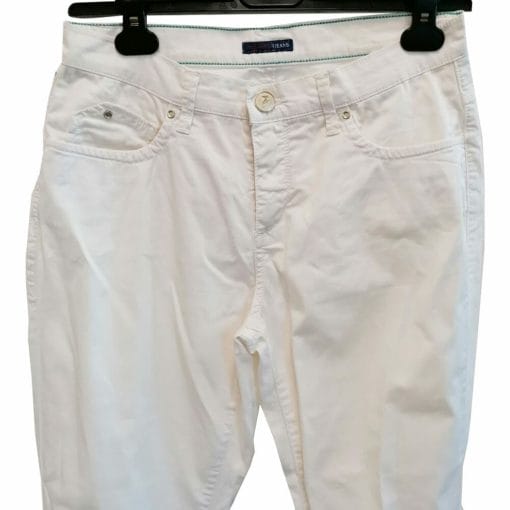 trussardi jeans pantaloni bianchi di cotone