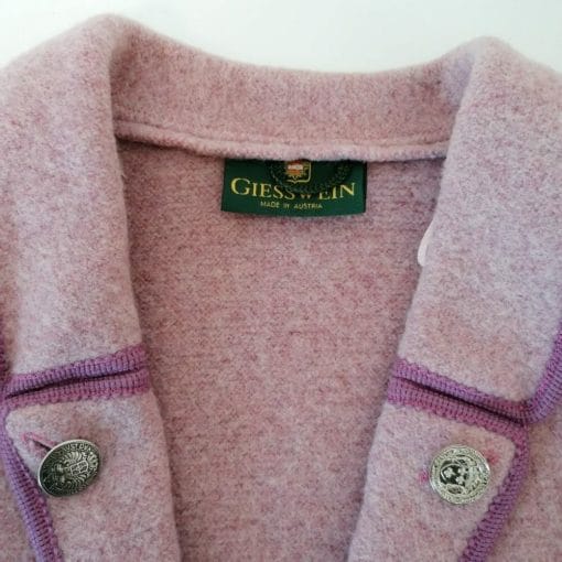 giesswein giacca di lana rosa