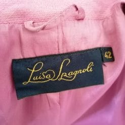 luisa spagnoli giacca blazer rosa di lino