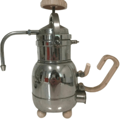 Caffettiera Elettrica Vittoria Sport vintage, acciaio, 4 tazze, modello antico a vapore. Perfetta per collezionisti e amanti del retro