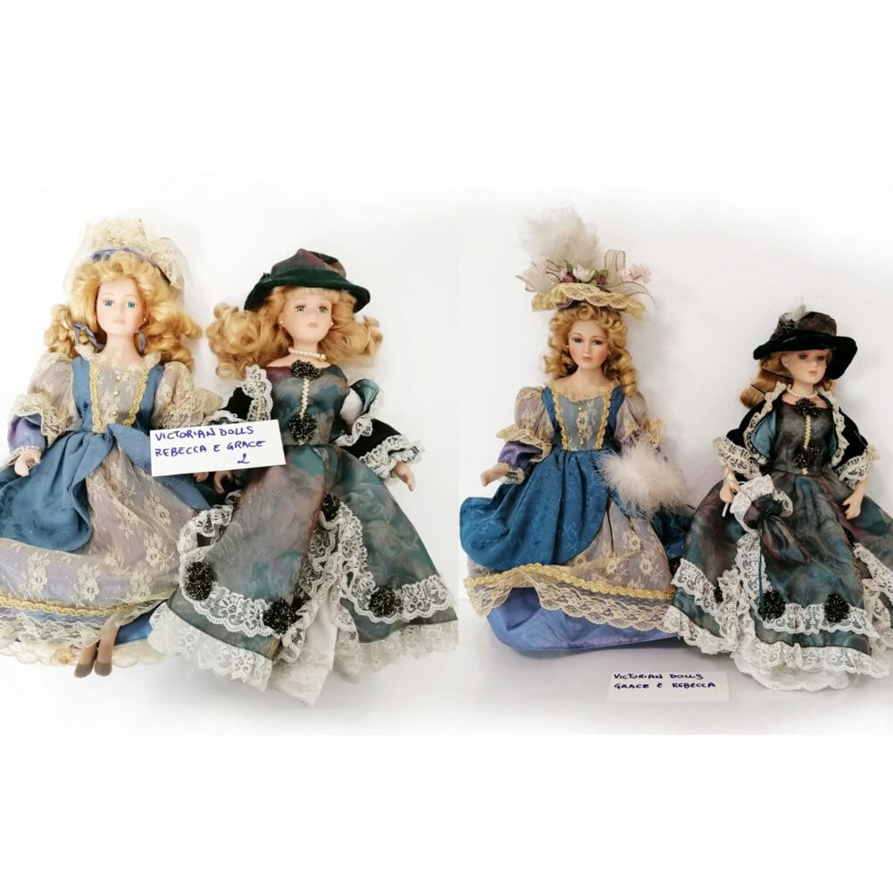 lotto bambole da collezione victorian dolls