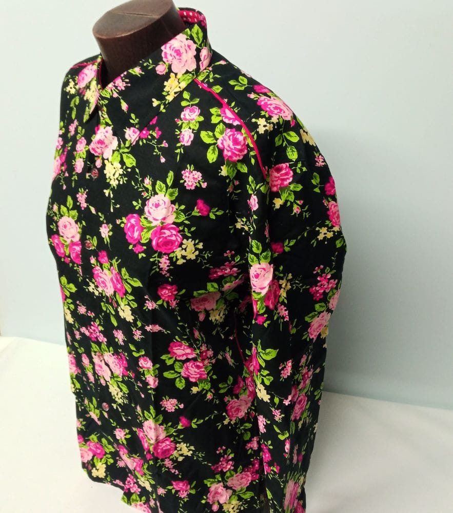 BAISAP-Camicia Nera Floreale - immagine 5