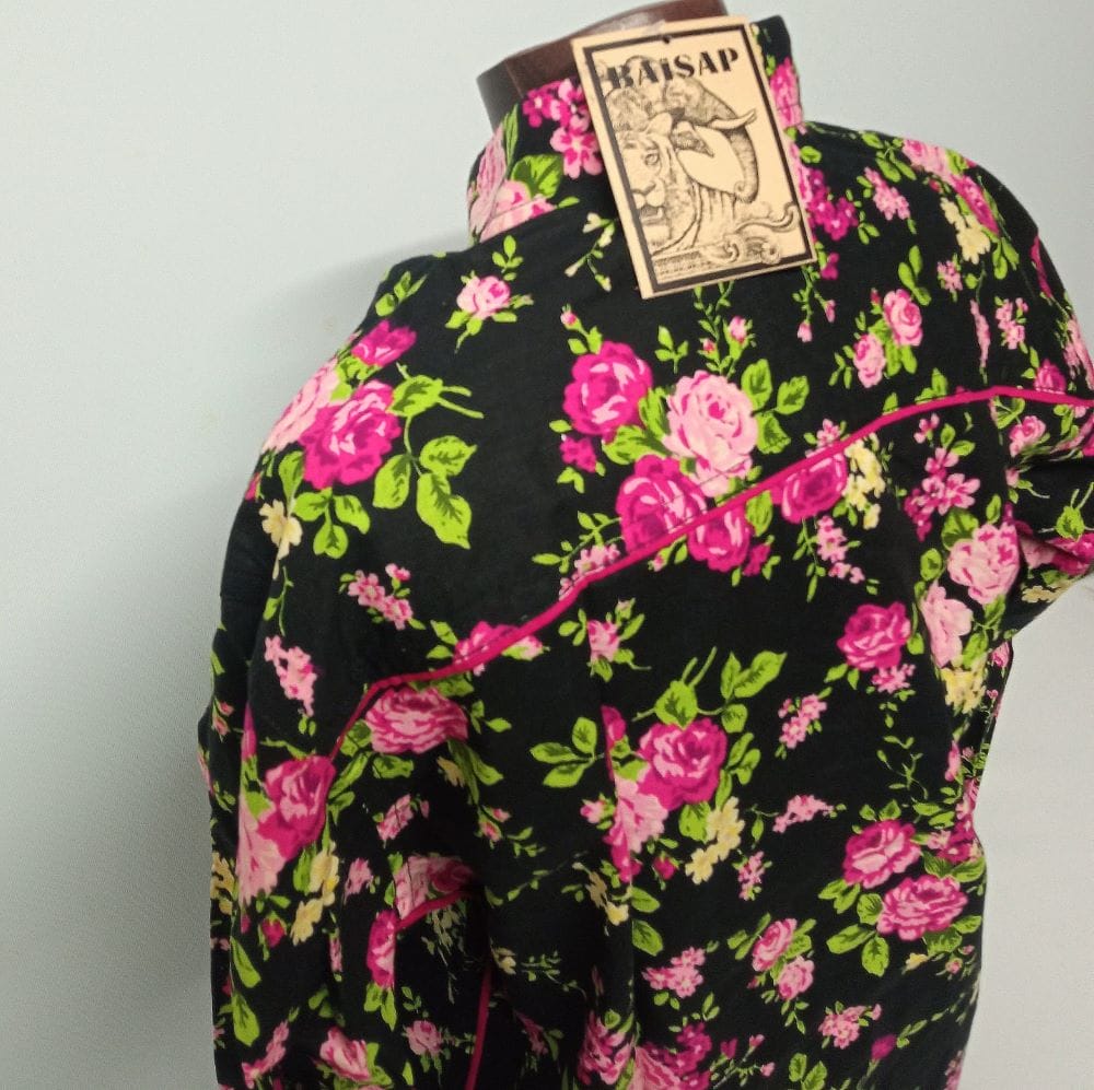 BAISAP-Camicia Nera Floreale - immagine 4