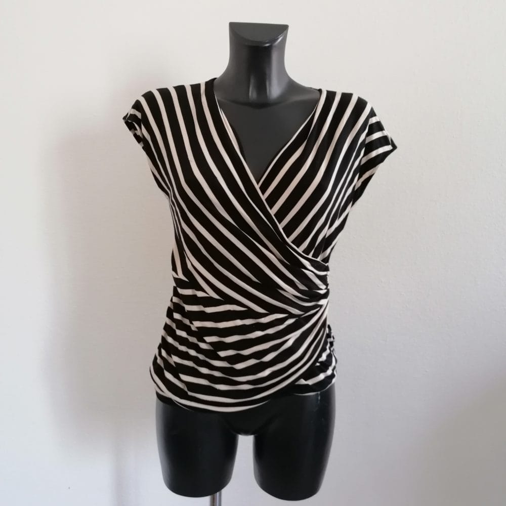 max mara maglietta a righe incrociata