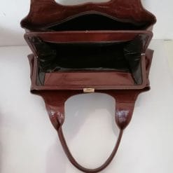 borsa marrone in pelle vintage