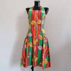 abito svasato coloratissimo anni 90