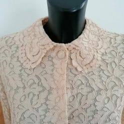 camicia da notte in pizzo rosa anni 60