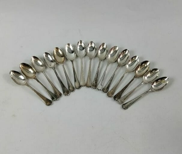 set 15 cucchiaini argento