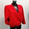 giubbotto anni 80 in lana rosso
