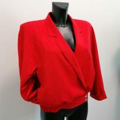 giubbotto anni 80 in lana rosso