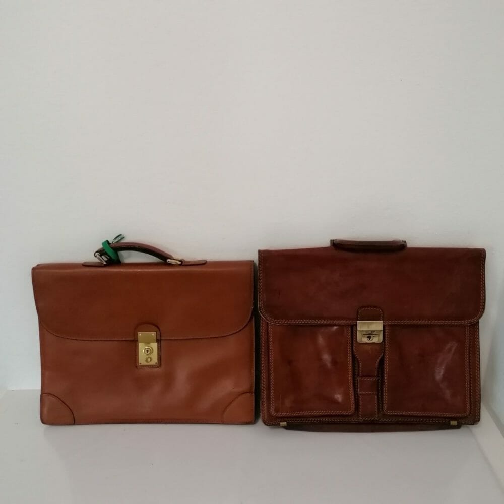 Due cartelle in pelle vintage: lotto risparmio - immagine 3