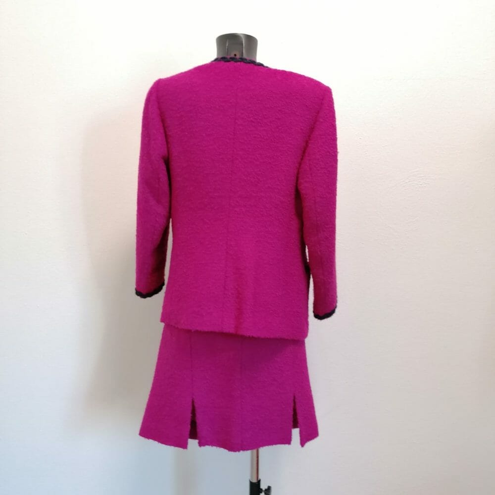 Anni 80, tailleur vintage fucsia - immagine 3