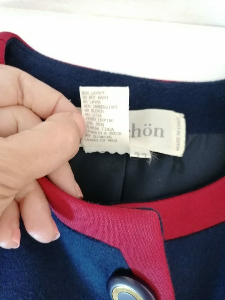 Mila Schön giacca vintage navy e rosso - immagine 5