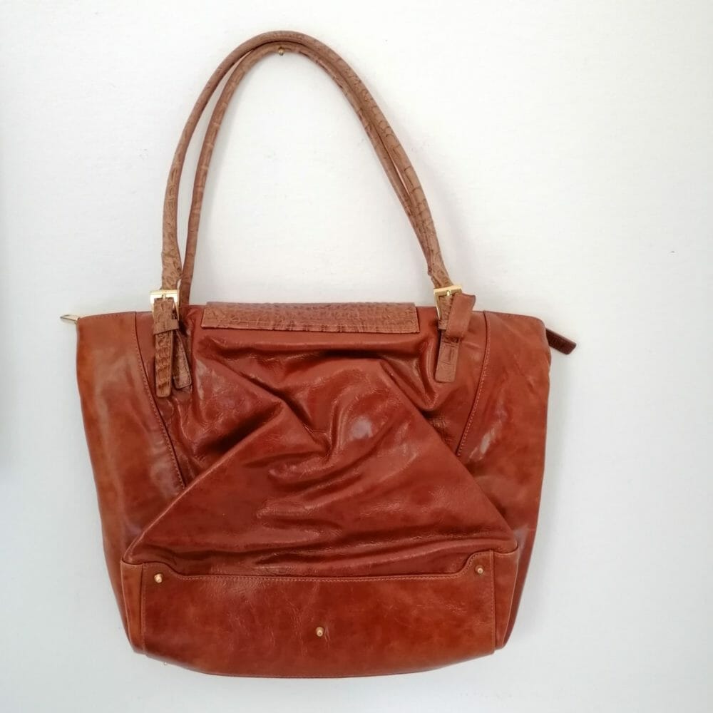 Rossini grande borsa in pelle coccodrillo anni 90 - immagine 2