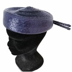 cappellino vintage in paglia blu