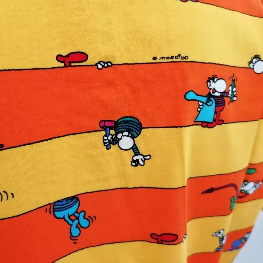 mordillo maglietta anni 90 a righe