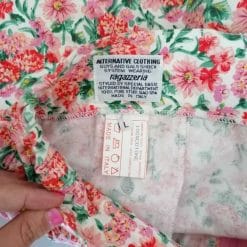 gonna pantalone anni 90 a fiori vita alta