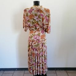 completo vintage gonna e camicia viscosa a fiori