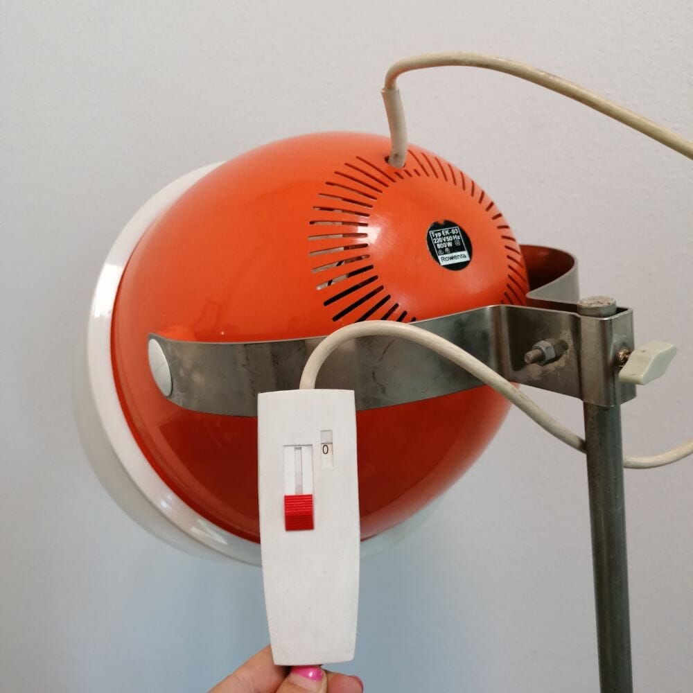 Casco asciugacapelli Rowenta anni 70 arancione - immagine 5