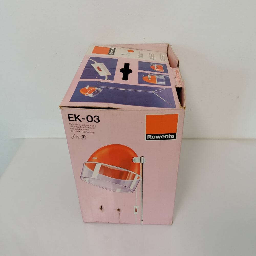 Casco asciugacapelli Rowenta anni 70 arancione - immagine 6