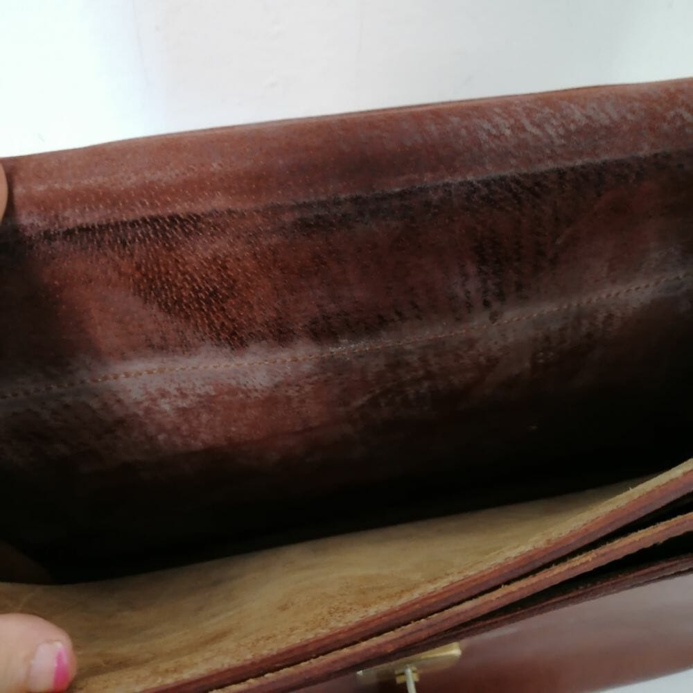 Cartella, valigetta di pelletteria vintage - immagine 6