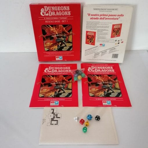 Dungeons & Dragons Basic Set 1 Regole Base SCATOLA ROSSA 1983 EG GIOCHI ITA