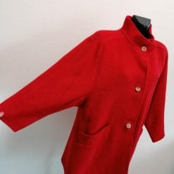 cappotto anni 90 in lana e mohair rosso