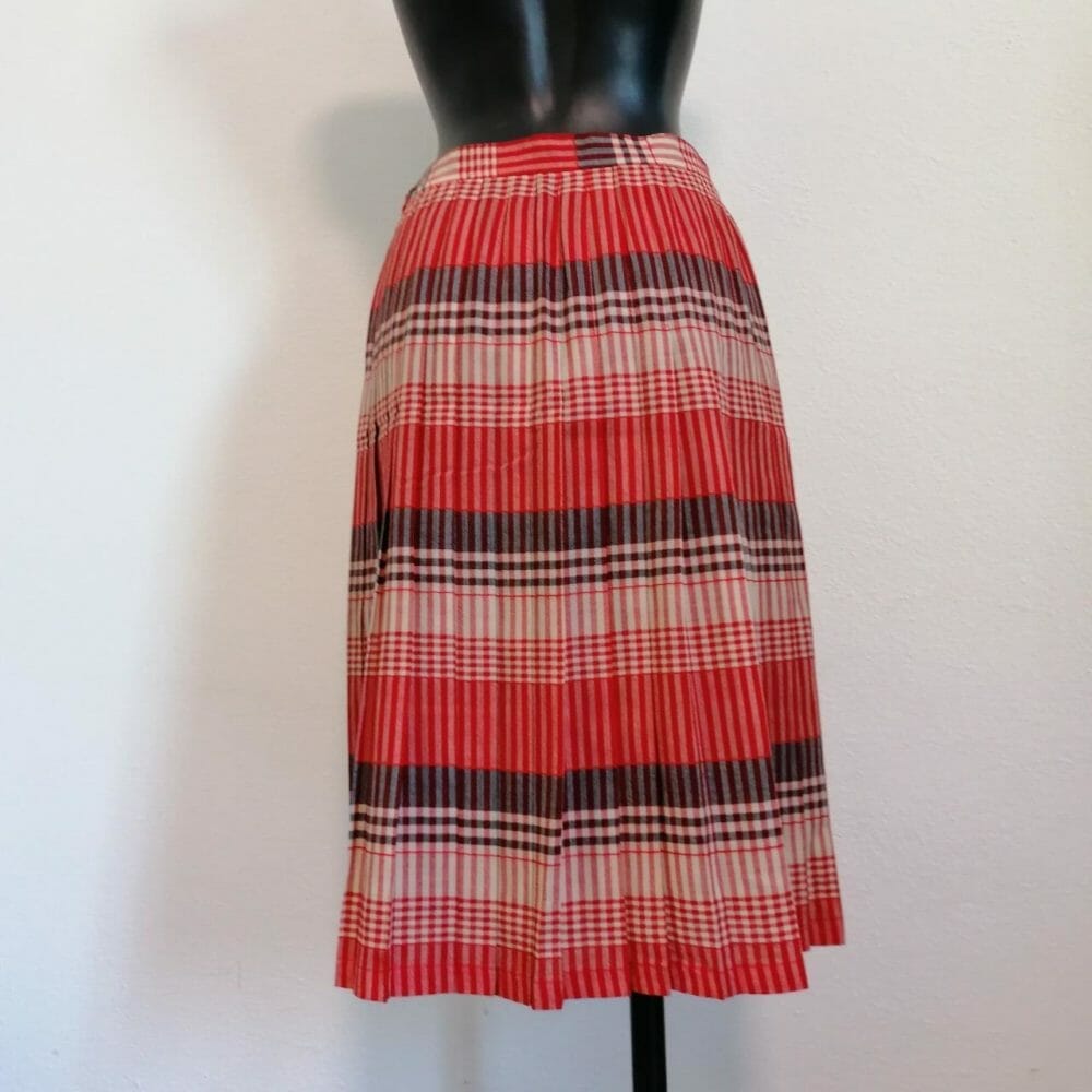 Gonna midi in lana a pieghe - immagine 3