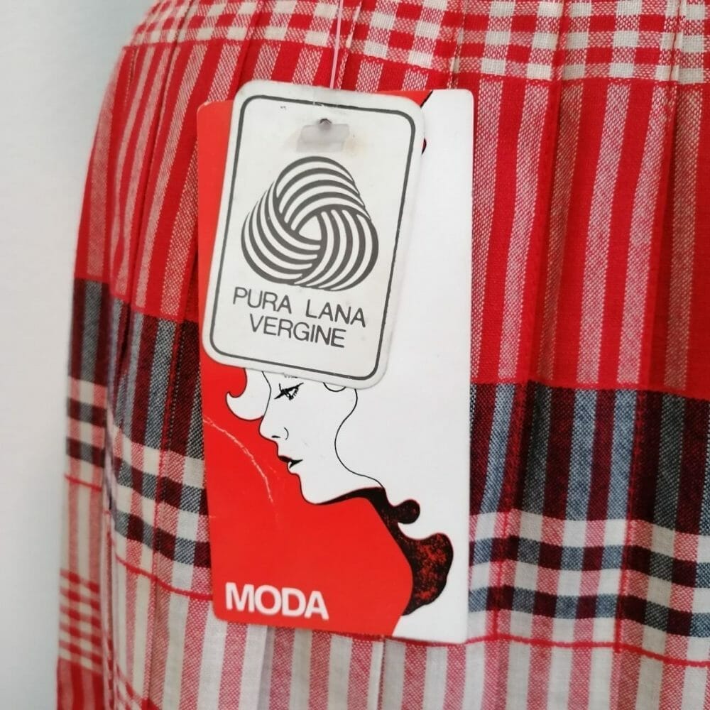 Gonna midi in lana a pieghe - immagine 2