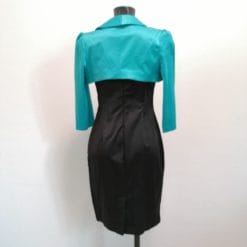 abito anni 80 party con bolero doppio coprispalle