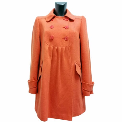 cacharel vintage anni 90 cappotto mohair arancione