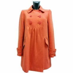 cacharel vintage anni 90 cappotto mohair arancione