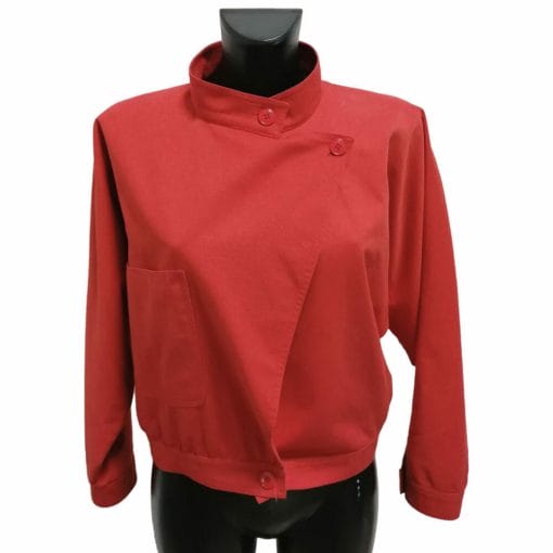 giacca anni 80 rossa in cotone