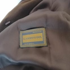 cappotto vintage in lana con finiture in eco pelliccia
