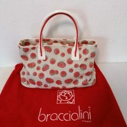braccialini pomodoro borsa in tela vecchia collezione